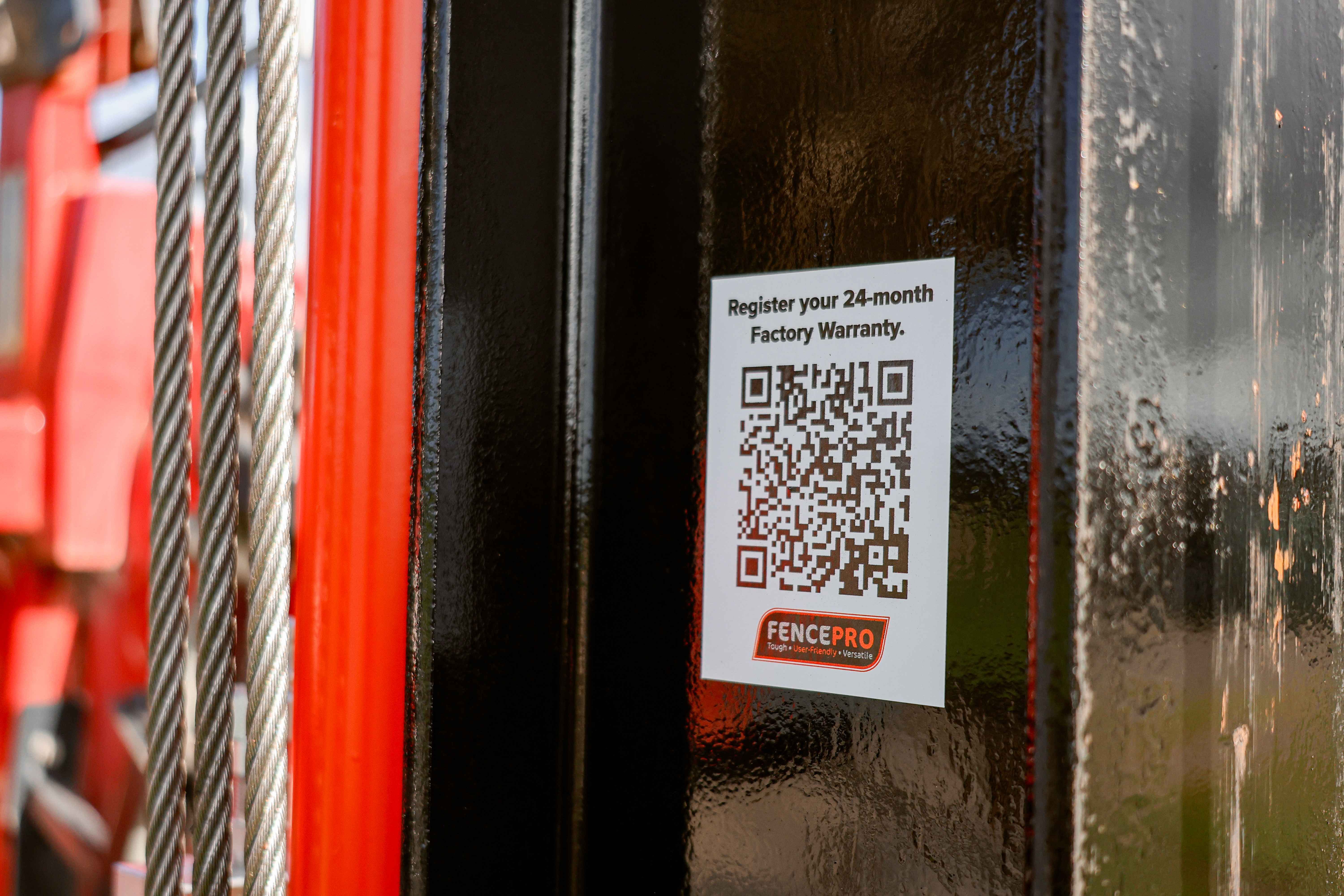 FencePro Farmtek post driver NZ-made with 24-month warranty label for trusted farm performance