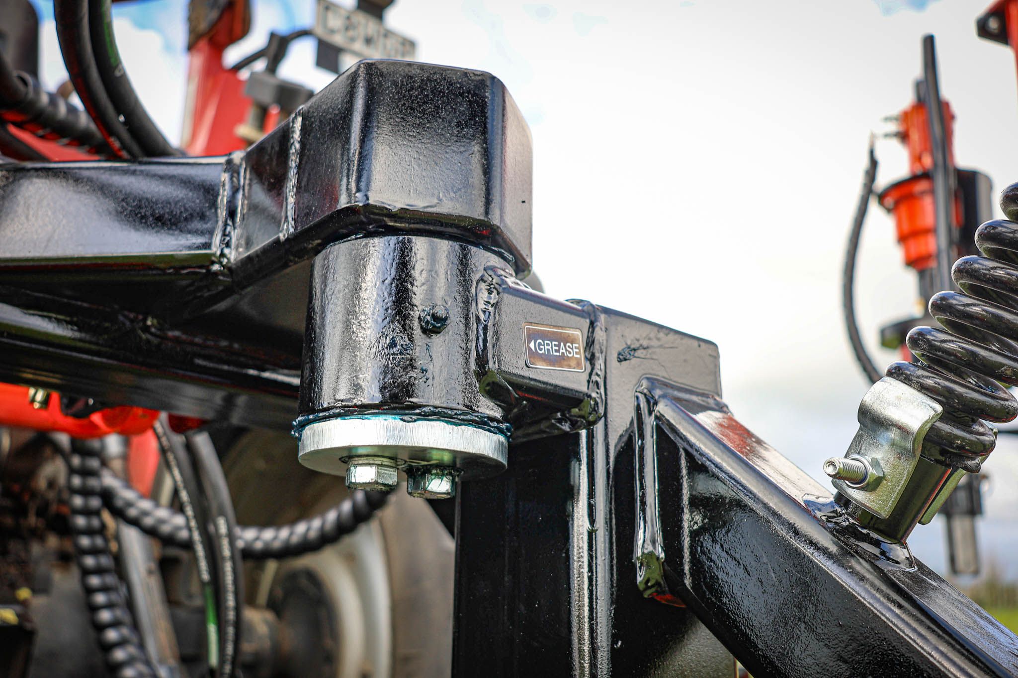 FencePro PB650 post rammer base featuring a greaseable pivot pin for smooth, consistent rotation.